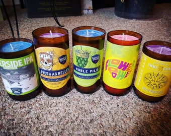 Craft beer bottle candles