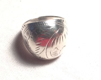 925 sterling silver dome ring