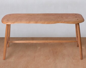 Mid Century Modern Bench, Wooden Bench, Entryway Bench, Hallway Bench, Wood Seat, Shoe Bench, Handmade Custom Bench, Dining Room Bench