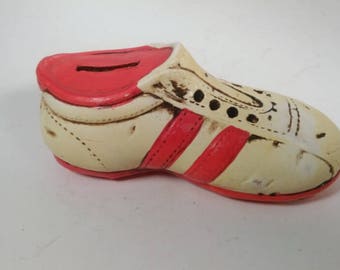 Vintage Ceramic Tennis Shoe Bank