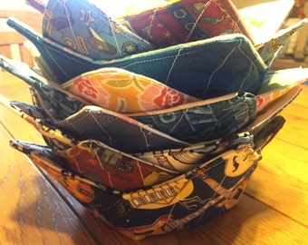 Microwave Bowl Cozy, Microwave Bowl Cozies, Reversible, Trivets, Hot Pads, Bowl Pot Holder, Bowl Shaped Pot Holder