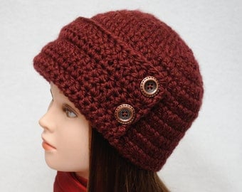 Womens Hats Crochet Beanie Cloche Hat Cloche Beanie Flapper hat Winter Beanie wife gift for wife Girlfriend Gift for womens gift Ladies hats