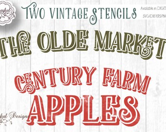 Vintage Farmhouse Decor Sign Stencil, Quotes, Digital Cutting Design Digital Vinyl Stencil Wood Sign Stencil SVG Silhouette