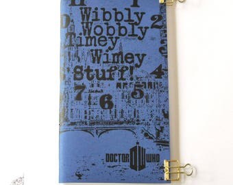 Doctor Who, Midori Style Traveler Notebook Insert, Fauxdori Insert, Notebook inserts, DW, Lined