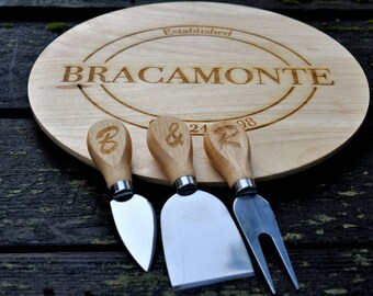 Personalized Cheese Board, Personalized Cutting Board Set, Custom Cheese Board, Cutting Board, Engraved Cheese Board, Custom cutting board