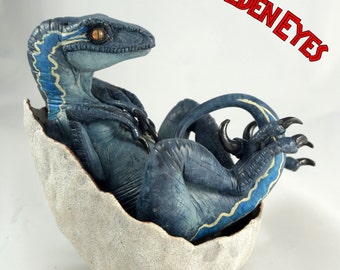 Made-To-Order**Custom OOAK Jurassic Baby Raptor Hatchling Collectible Sculpture