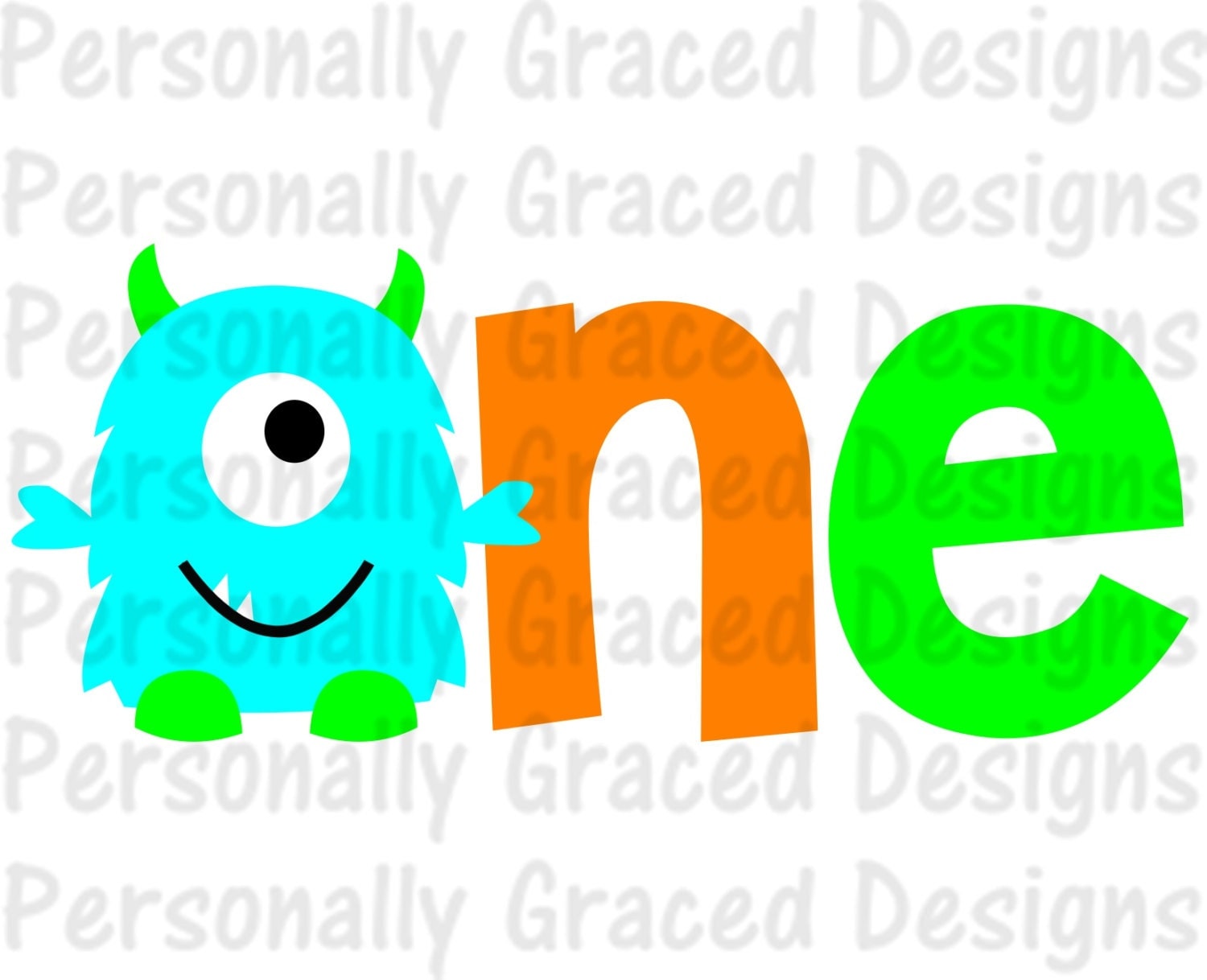 Download SVG DXF EPS Cut file First Birthday Monster one Svg
