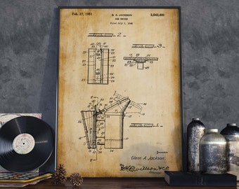 Bee Smoker Patent Poster| Beekeeper Gift| Farmhouse Decor| Beekeeping Gift| Farmer Wall Art| HPH184