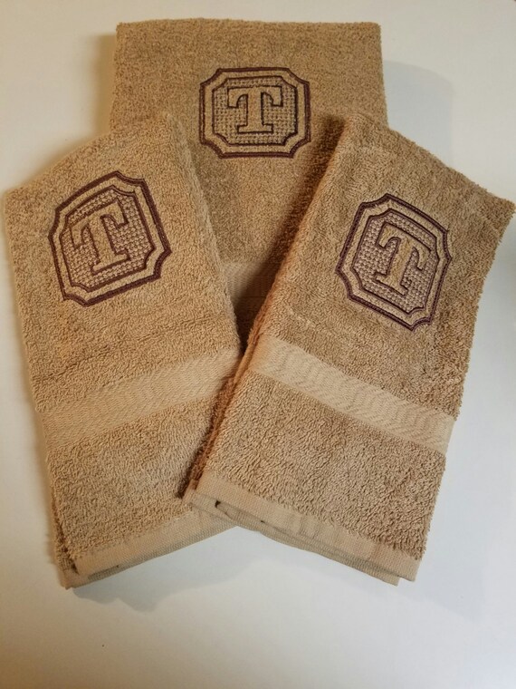 Towel Sets Towels Personalized Towels Embossed Monogrammed