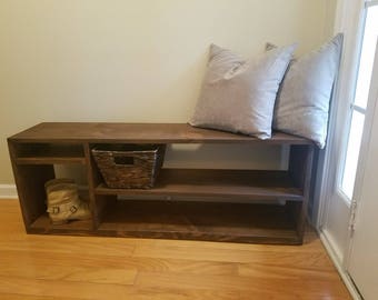 Handmade Organizer Storage Bench