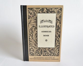 Vintage Address Book, McGuffey's Illustrated Address Book, McGuffey's Eclectic Reader Primer Address Book, Classic McGuffey Illustrations