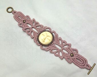 Embroidered Bracelet with Beading