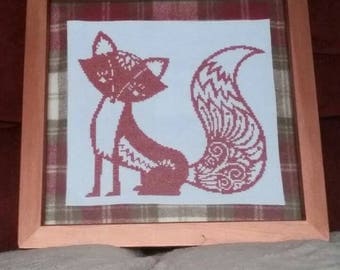 Fox cross stitch Etsy Fox cross stitch