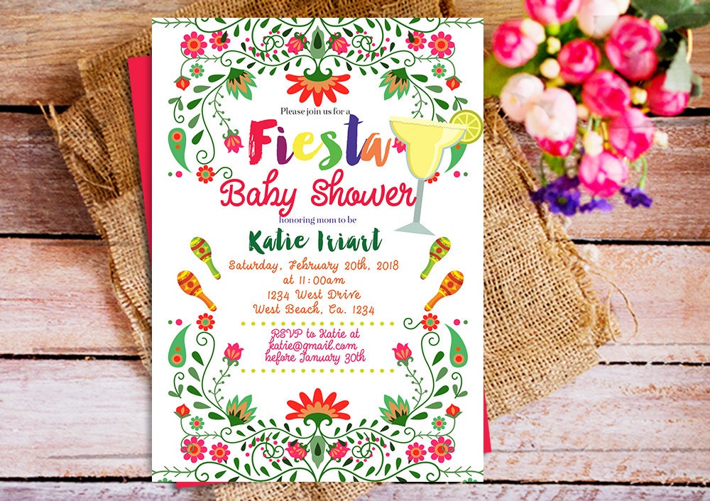 Mexican Themed Baby Shower Invitations 1