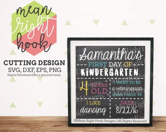 First Day of School Sign svg, Stat Board Svg Back to school svg, School sign svg, INSTANT DOWNLOAD for cutting machines - svg, png, dxf, eps