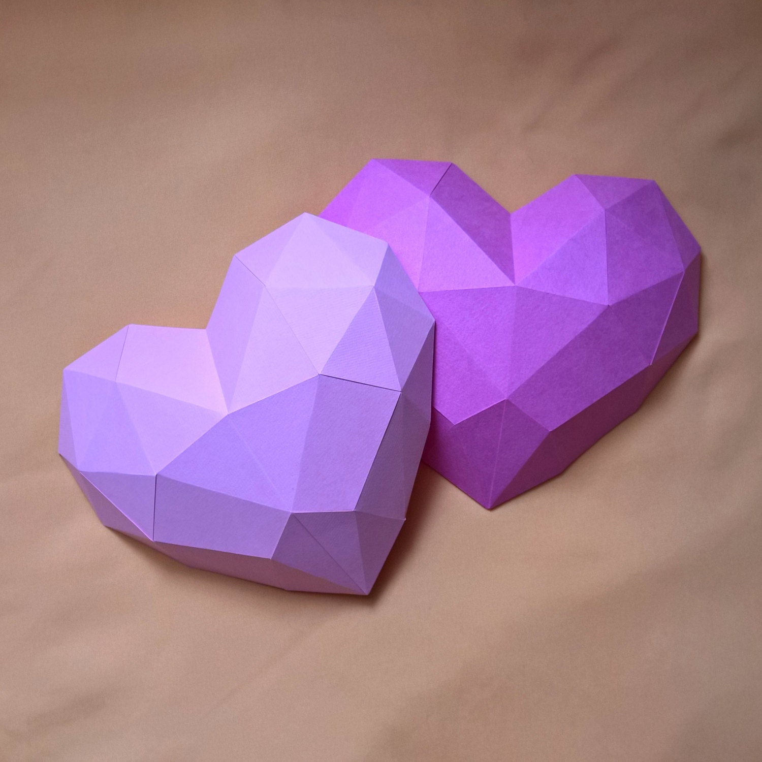 papercraft heart printable diy template
