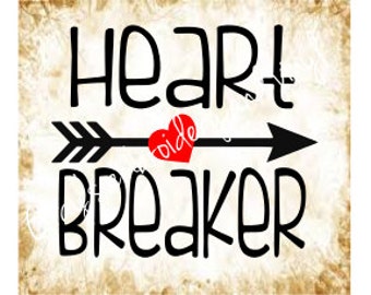 heart breaker svg dxf