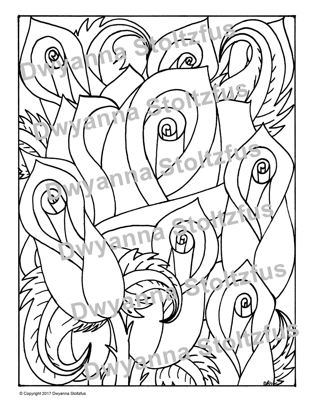 Beautiful Roses Coloring Page