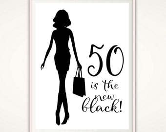 50th Birthday Gift for Women - 50th Birthday PRINTABLE Gift, 50th Birthday Print, Gift Print For Her, 50th Birthday Poster, Present, Ideas