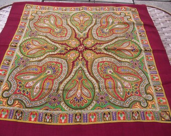 SALE! 50% off russian scarf Soviet Floral Shawl Vintage Romania wool old shawl russian neckerchief romanian style women Gift chale russe