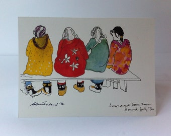 Greeting Card – Sharon E. Sutherland – Print – Four Friends