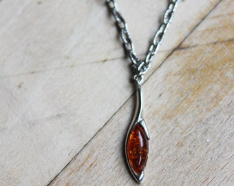 Silver amber necklace, Healing amber necklace adult, Baltic amber necklace, amber necklace adult, Pain reliever, bernstein, geology gifts