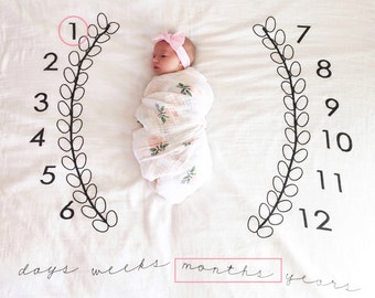 Milestone Blanket Month Blanket Baby Baby Growth Tracker ...