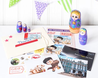 Learn about Russia, Kids Learning Toy, Kids Activity Set, Nesting Doll, Russian Nesting Doll, Journaling Kit, Kids Craft Ideas, Unique Toy