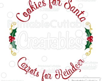 Cookies for Santa SVG Cutting File Plate Design T041 - Includes Limited Commercial Use!