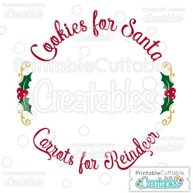 Download Cookies for Santa SVG Cutting File Plate Design T041