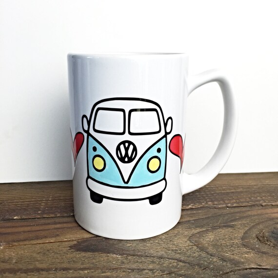 VW Bus 15oz. Tall Camping Coffee Mug