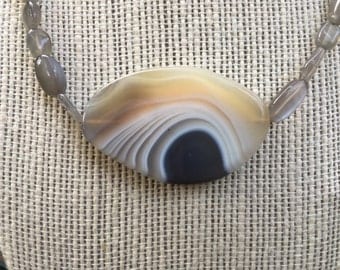 Items similar to Reserved Botswana Agate Necklace on Etsy