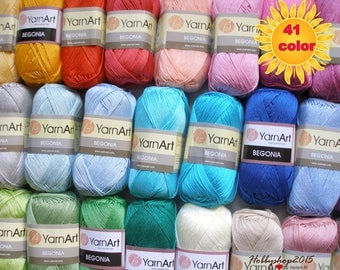 100 % Mercerized cotton yarn crochet yarn Yarnart begonia high quality perfect yarn for knitting toys clothes eco yarn wholesale