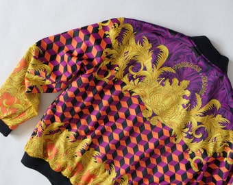Versace Jeans vintage bomber jacket baroque print geometric