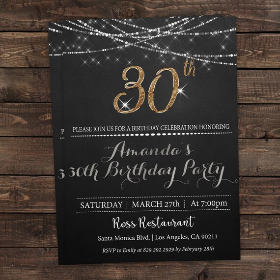 Classy 30Th Birthday Invitations 6