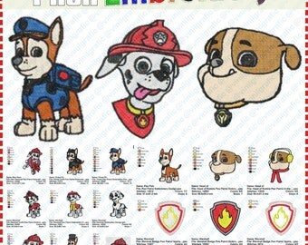 Paw patrol embroidery design  etsy Paw patrol embroidery design  etsy