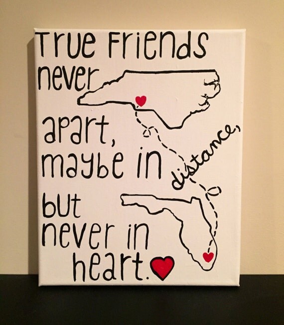 Best Friend Canvas with state/college