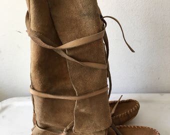 Vintage suede boots man size 15 US.
