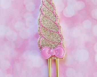 Gold Unicorn Horn Clip Paperclip Bookmark Bookmark Paperclip Planner Bookmark Planner Clip Planner Accessories Feltie Clip