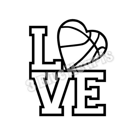 Download LOVE Basketball svg dxf pdf studio jpg Basketball