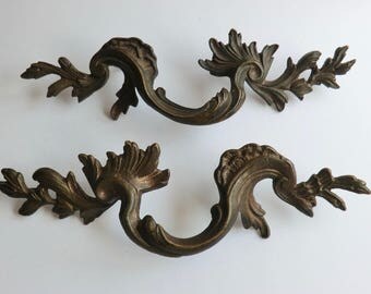 art nouveau pair metal decorative drawer pulls beautiful scalloped design large drawer handles - Decorative Drawer Pulls art nouveau pair metal decorative drawer pulls beautiful scalloped design large drawer handles - Decorative Drawer Pulls