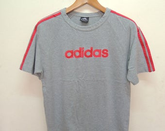 Vintage Adidas Spell Out Logo T Shirt Sport Street Wear Swag Hip Hop Top Tee Size S