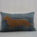 weiner dog pillow