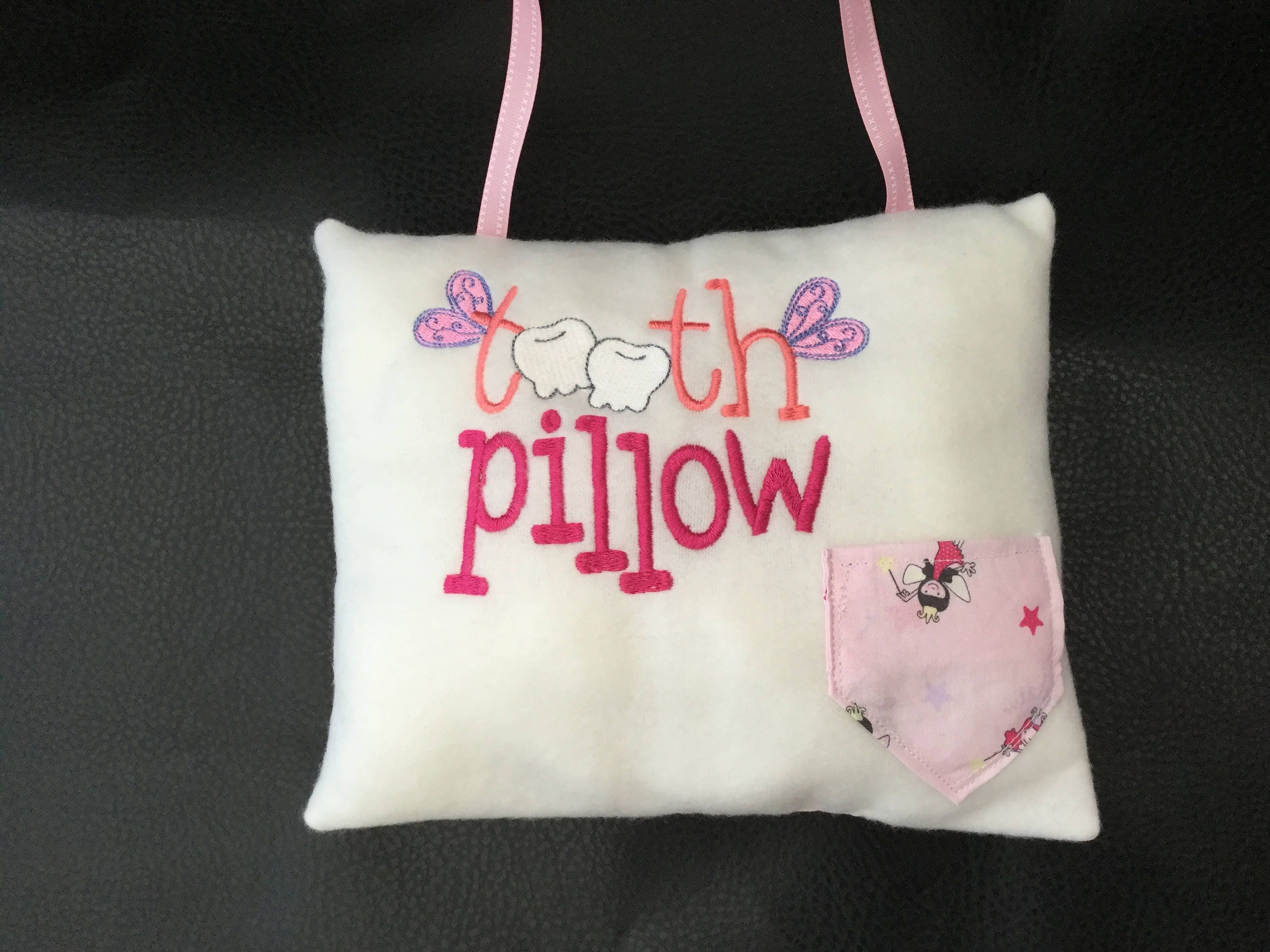 Embroidered Tooth Fairy Pillow