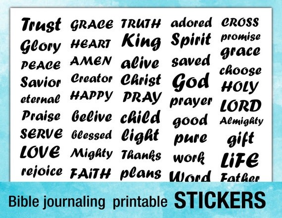 printable stickers for bible journaling