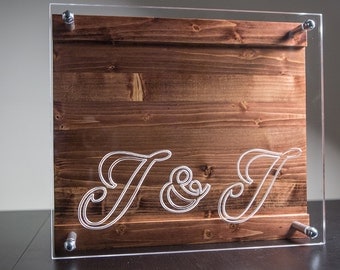 Modern Wooden Wedding Album Box