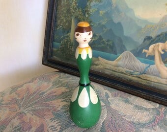 REDUCED MORE! Art Deco Flapper Darner, Hand Painted, 1920's Treasure, Rare!