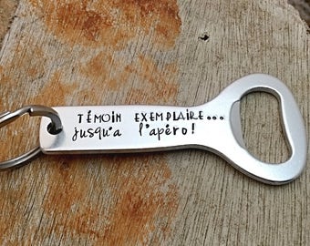 Personalized Bottle Opener, Custom Bottle Opener, Stamped French Bottle Opener