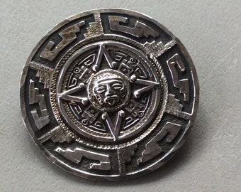 Aztec Sterling 925 Brooch/Pendant from Mexico
