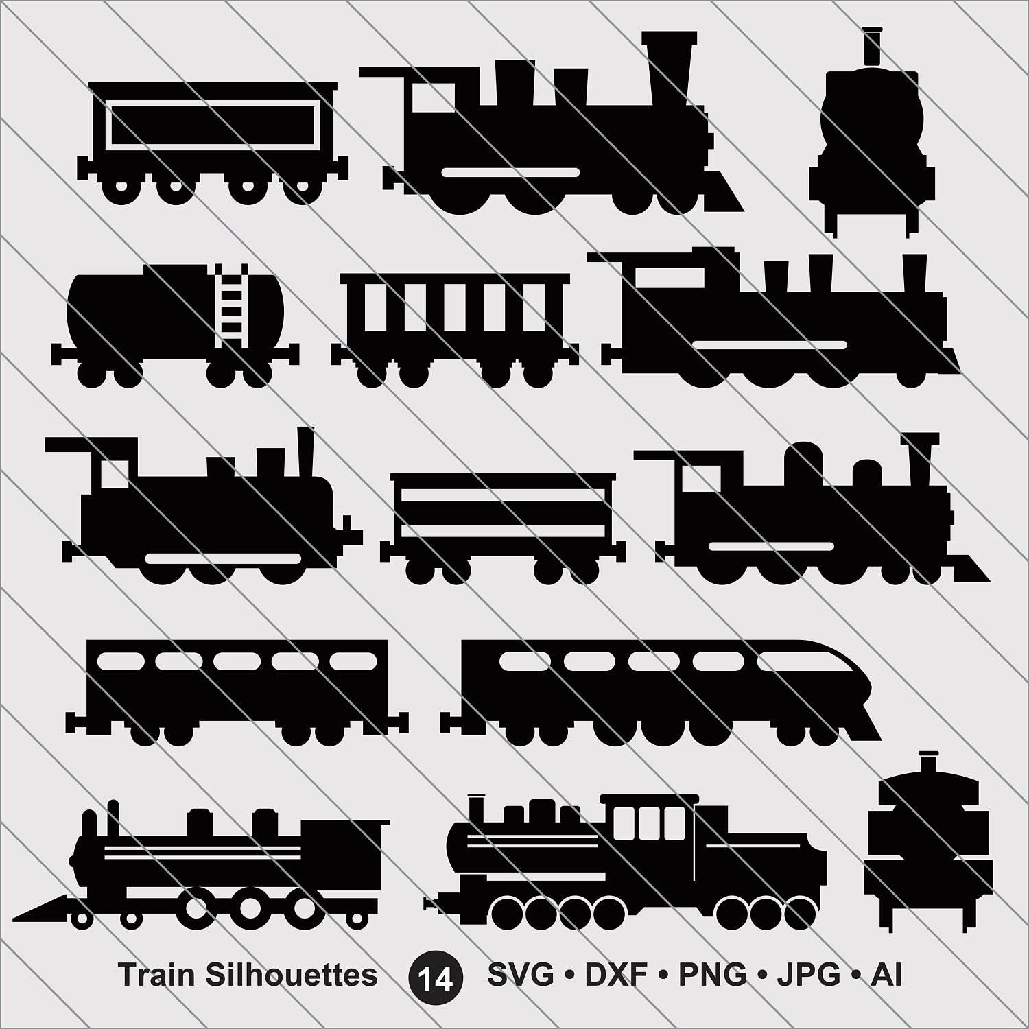 Download Train Silhouettes SVG, Train Clipart, bundle svg, Train ...